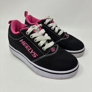 Youth Heelys Shoes Youth Size 13c Black Pink Skate Wheel Street Sneaker